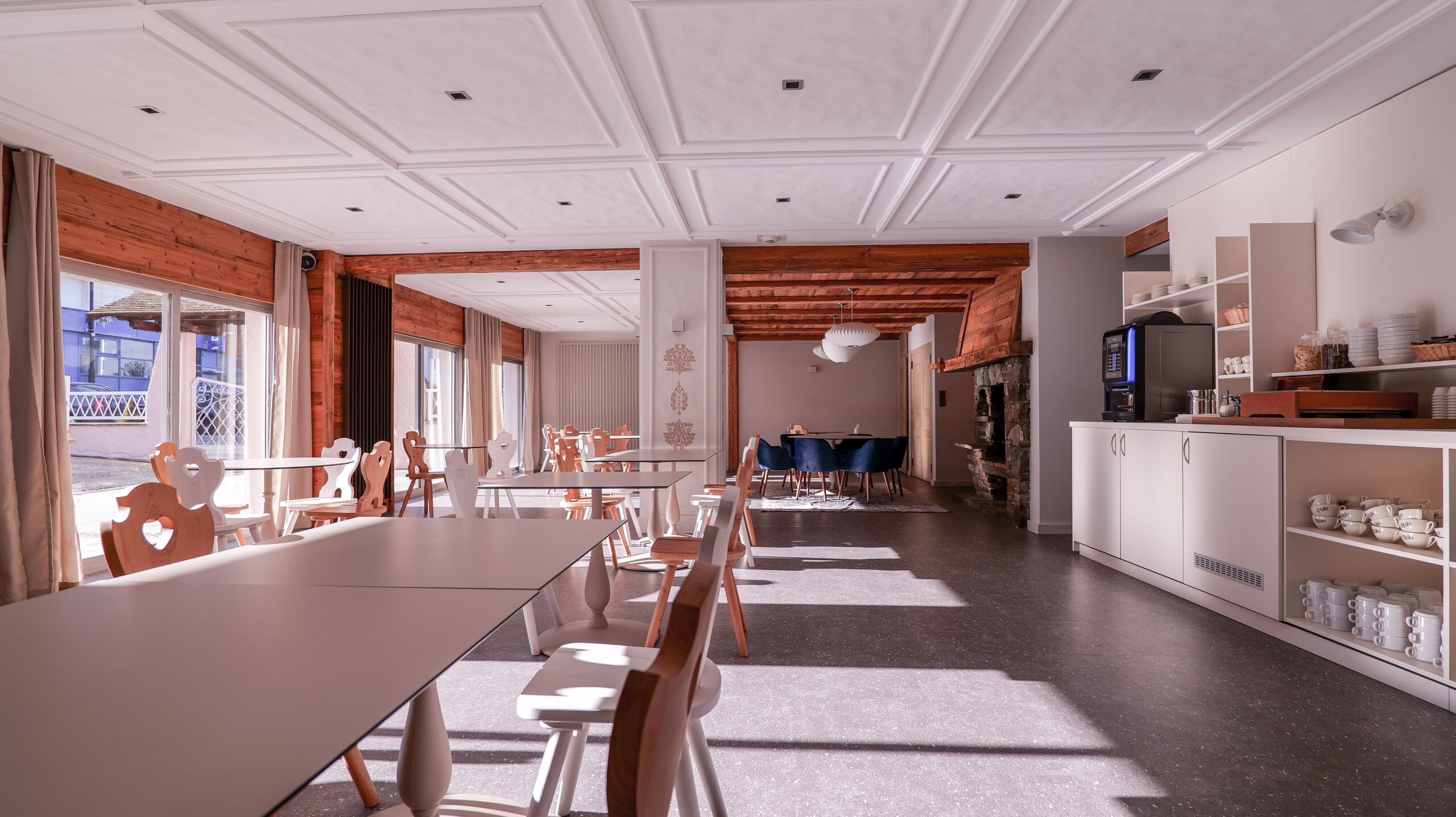 la salle de restaurant, hôtel deux gares saint-gervais