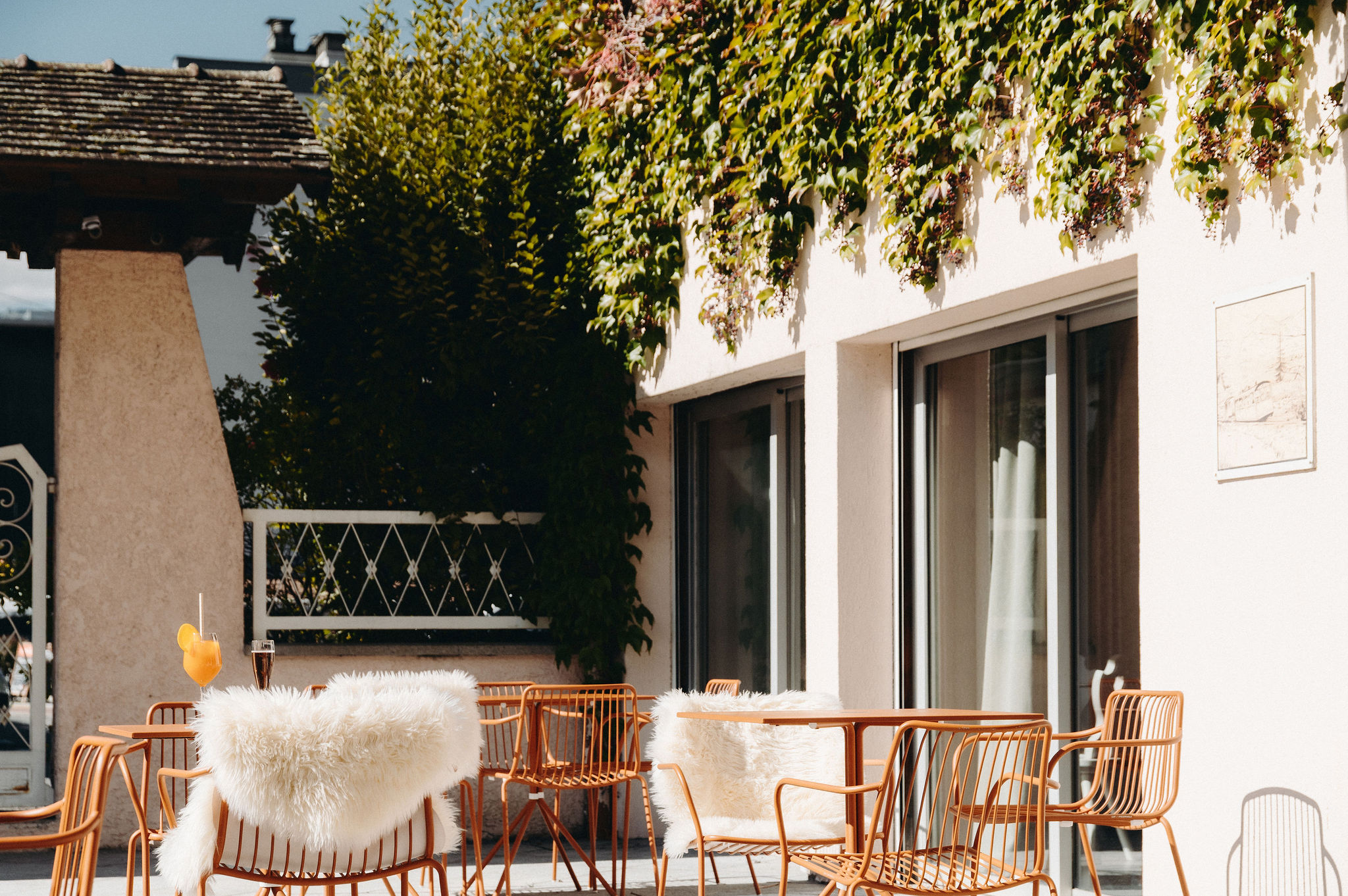 Terrasse agréable le Fayet